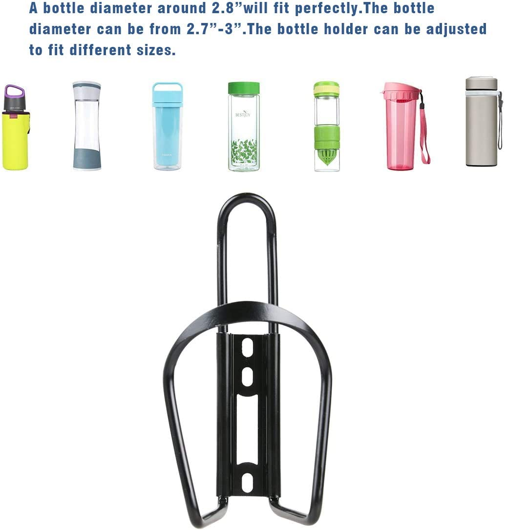QUMOX 2X Water Bottle Cages Holder - Lightweight Alloy Aluminum for Bike Black image number 5