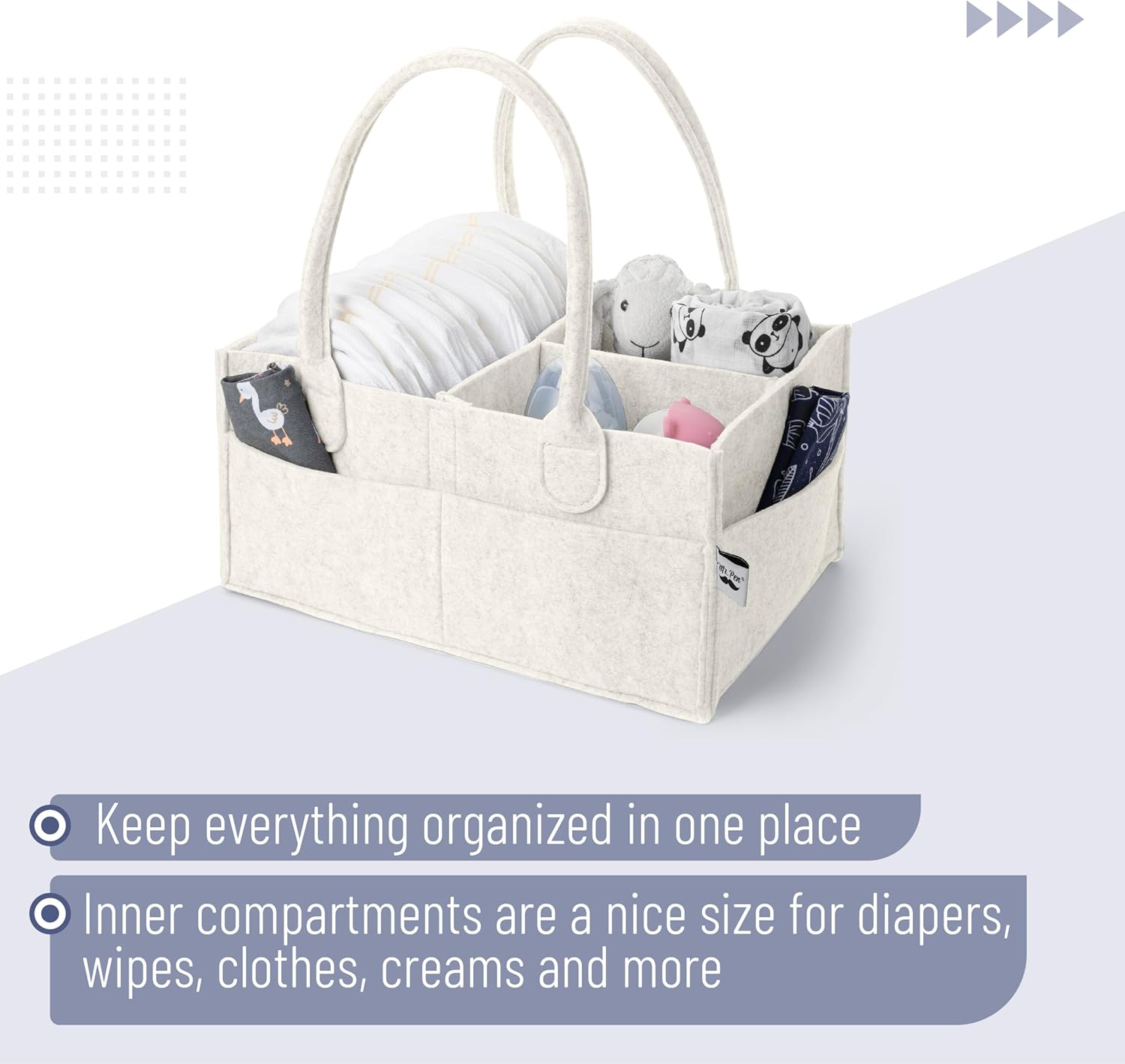 Mr. Pen- Baby Diaper Caddy Organizer, Car Caddy, Portable Organizer for Changing Table, Nursery