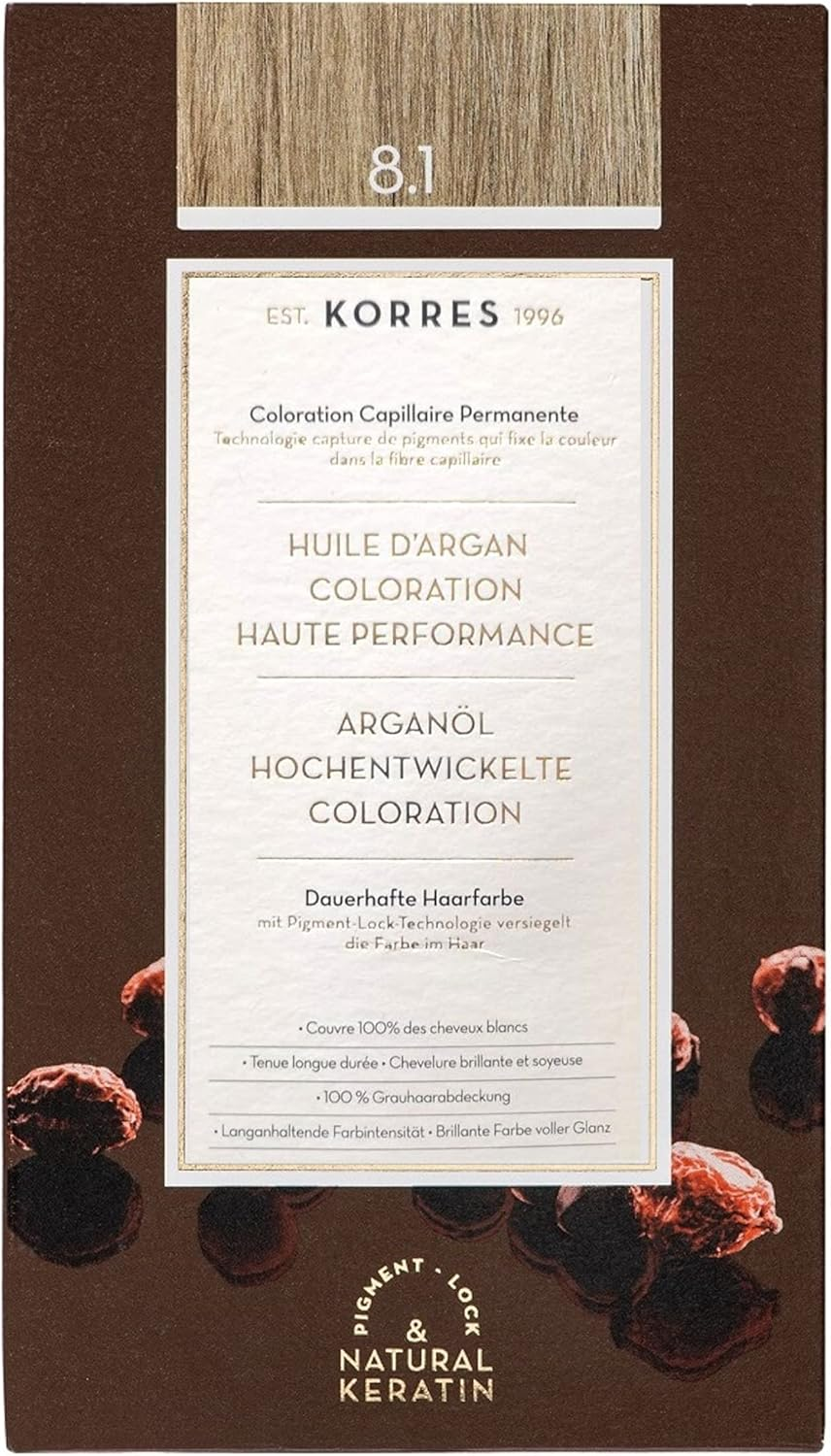 Korres Argan Oil Advanced Permanent Hair Colourant - 7.1 Ash Blonde