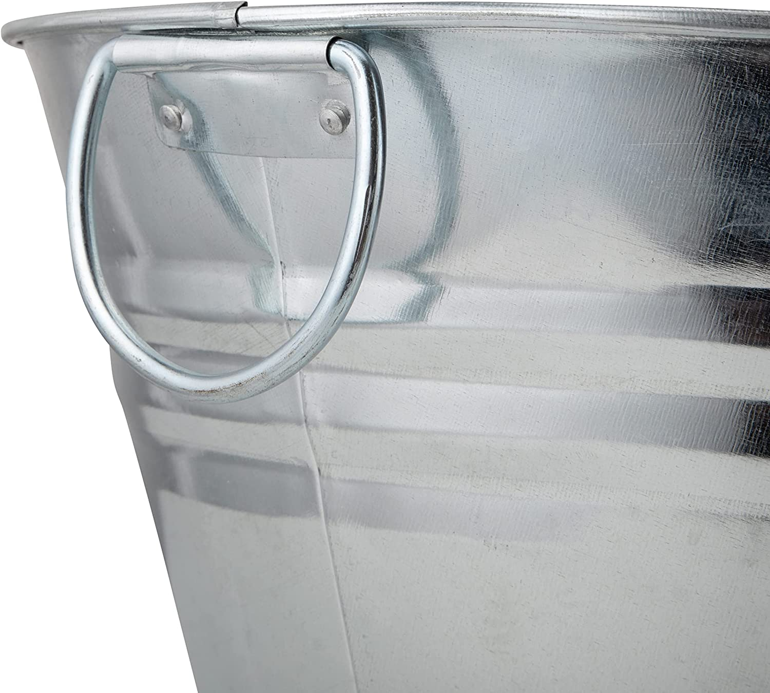 Katai Galvanized Steel Drinks Bucket - Oval, 5.5 Gallon Rustic Style Drinks Tub, Carry Handles - with Bottle Opener image number 1
