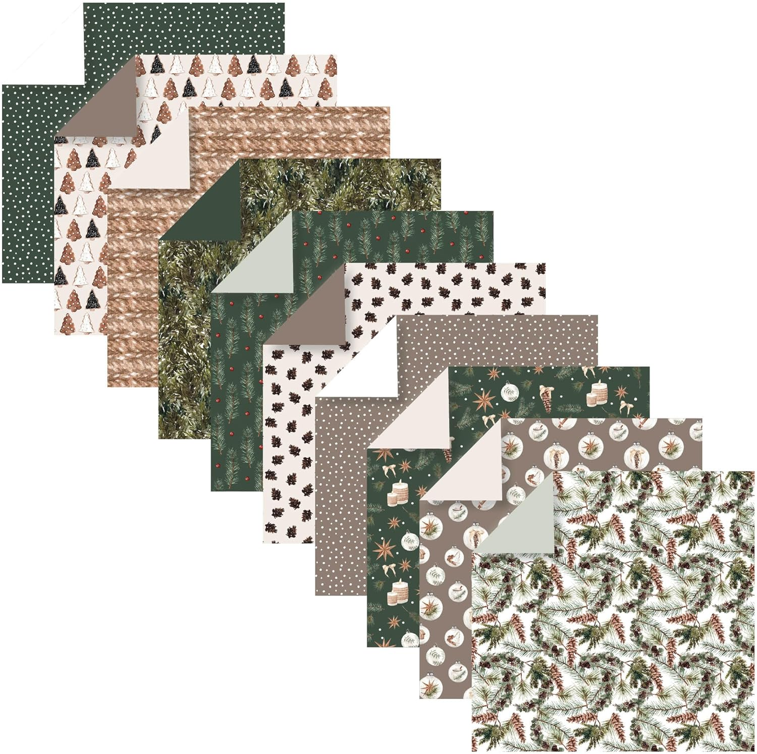 Clairefontaine 95638C Origami Pack of 60 Sheets 15 X 15 Cm 70 G Christmas Cosy image number 6