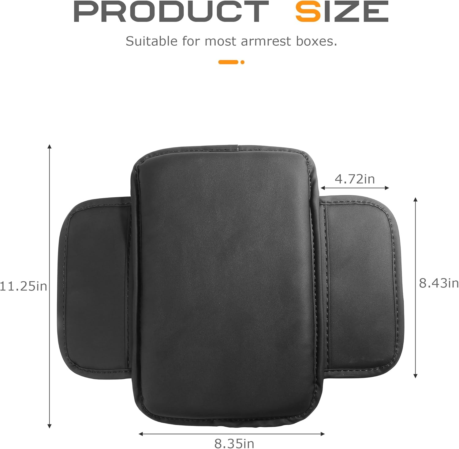 Center Console Cover,Arm Rest Cover for Car,Car Accessories Car Center Console Cover,Center Console Cover with Storage Bag,Car Interior Accessories for Most Vehicles Vehicles SUV (Black) image number 6