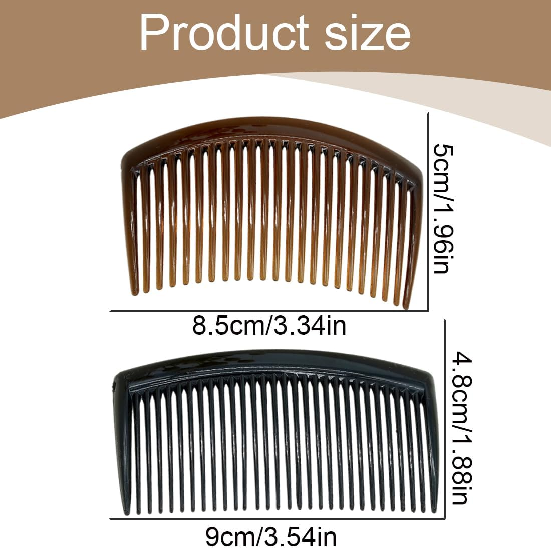 WUSJCOF 2 X Split Teeth Hair Comb Bangs Hair Comb Suitable for Different Hairstyles of Girls image number 2