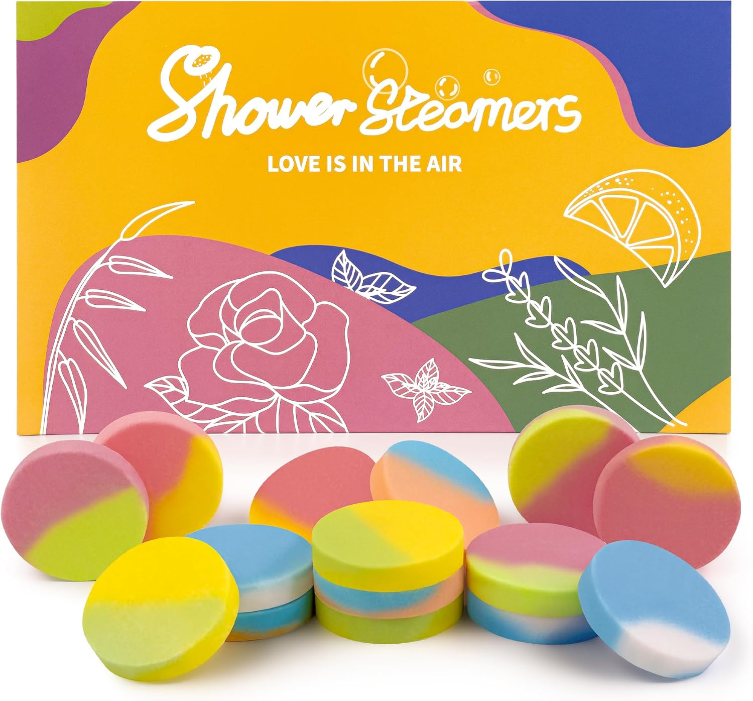 Leoce Shower Steamers Multi-Quantity Packed Women/Men Gift Set Aromatic Shower Bombs, Individually Wrapped Tablets for Mother'S Day & Anniversaries (15Pcs)