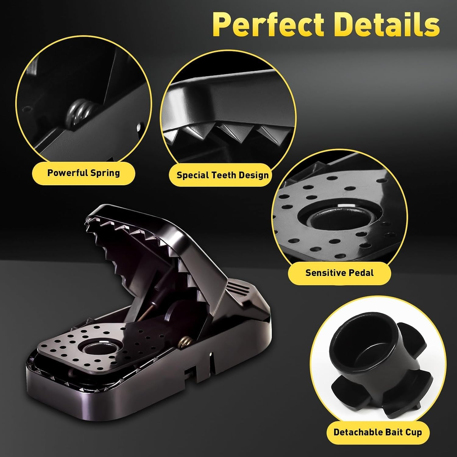 Mouse Trap,Small Mice Trap Indoor Quick Effective Sanitary Safe Mousetrap Catcher,Reusable Mousetrap for House Indoor Outdoor- 8 Pack image number 1