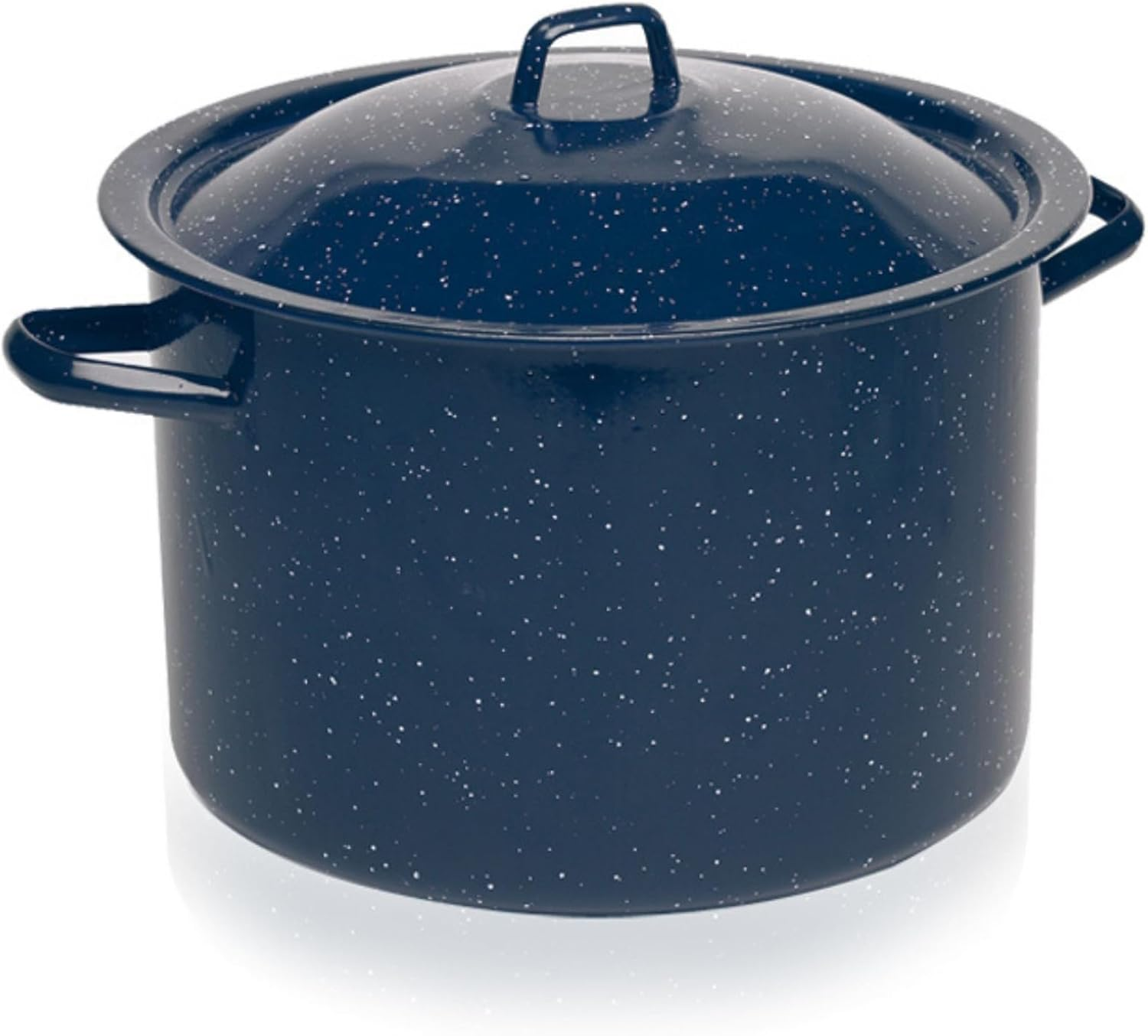 IMUSA USA C20666-1063310W Speckled Stock Pot with Lid 6-Quart, Blue