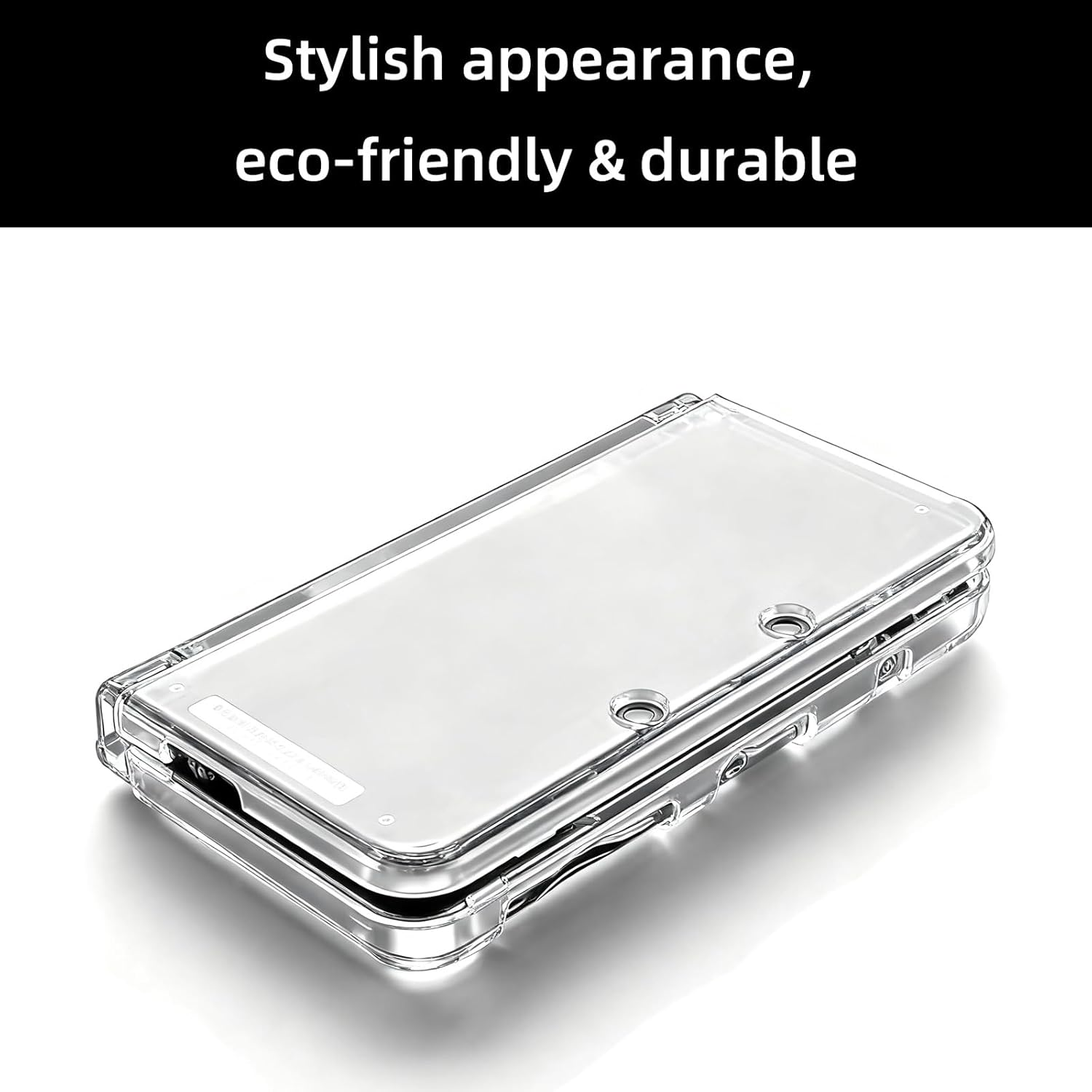 Suytvenxau New 3DS XL Case - Ultra Clear Crystal Transparent Hard Shell Protective Cover Compatible with 2015 Nintendo 3DS XL LL, Shockproof Scratch Resistant Protective Case for Everyday Use