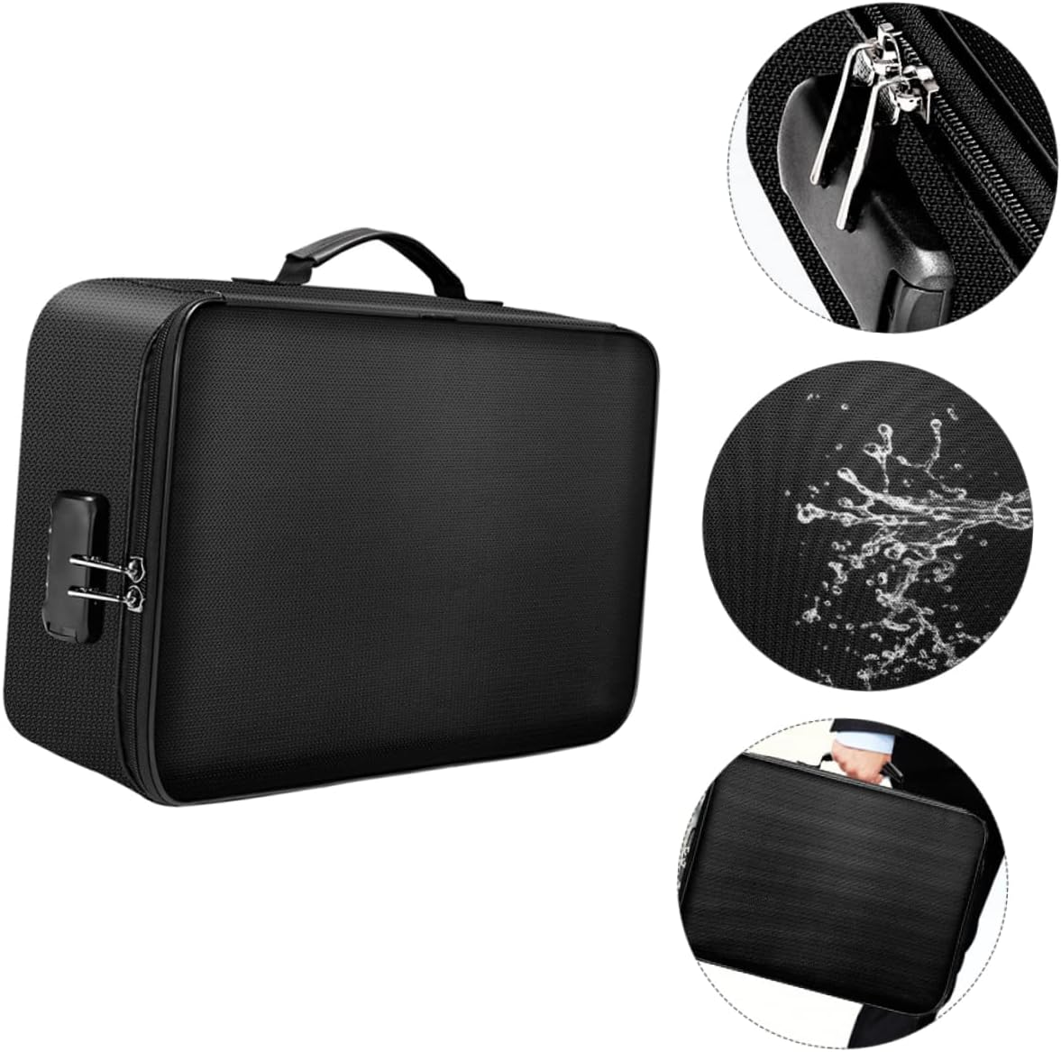 LIFKOME Fireproof Money Safe Document Bag Fireproof File Bag File Storage Pouch for Office image number 5