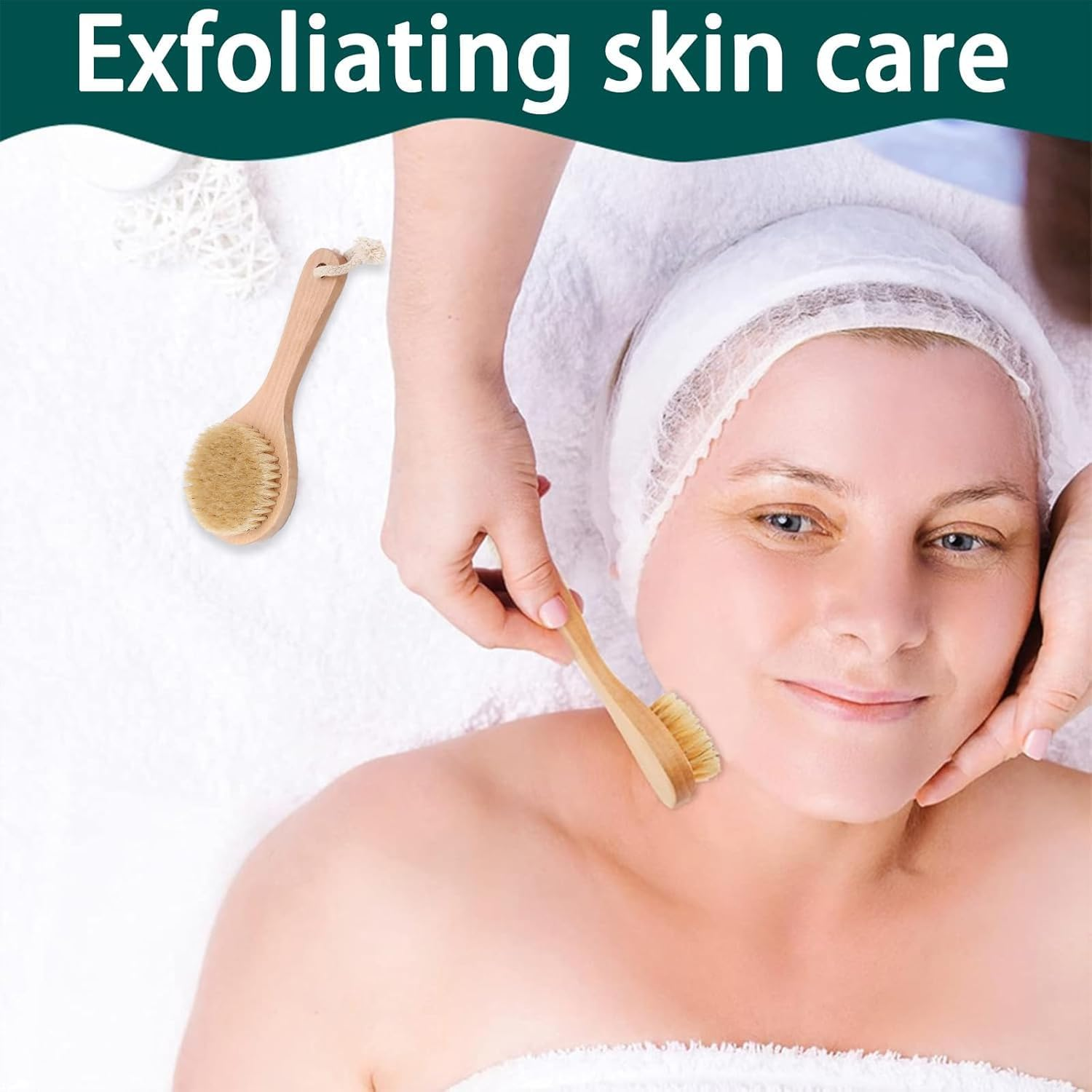 2Pcs Back Brush, Dry Brush, Body Brush, Soft Natural Bristle, for Exfoliating, Lymphatic Drainage, Stimulating Blood Circulation, Accelerating Metabolism, Enhancing Skin Health, for Men, Women image number 3