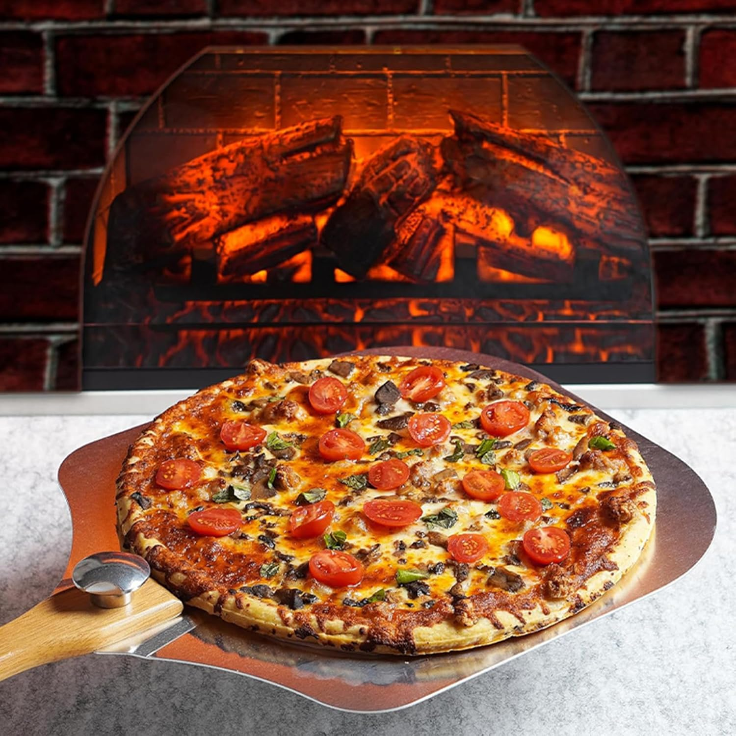 4 Pack Aluminum Pizza Peel 12 X 14 with Rocker Cutter & Pizza Server, Foldable Metal Pizza Spatula Paddle Accessories Kit for Homemade Pizza Ovens, Baking Homemade Bread image number 6