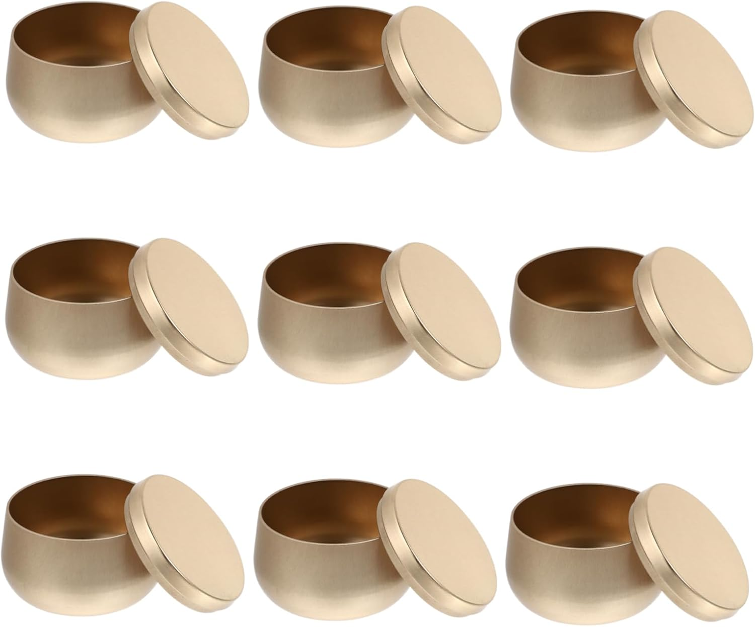 LABRIMP 9Pcs Tinplate Tea Candy Box Storage Jars for Kitchen Home Organization