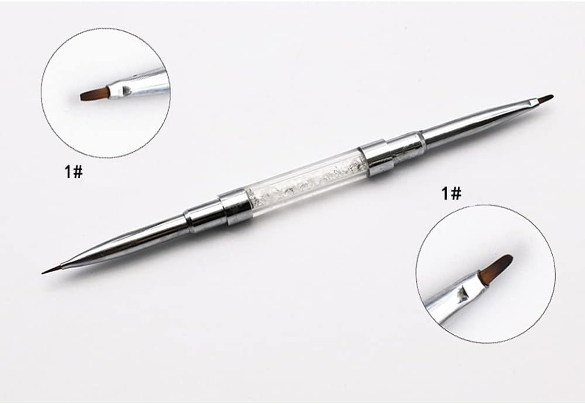 2 Pcs Nail Art Brushes, 2 in 1 Nail Art Painting Pen Brushes, DIY Nail Art Designs Pen Tools for Home and Salon Use, Type A image number 3