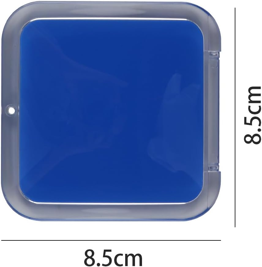 Enwye Folding Square Mini Compact Mirror, Blue Acrylic Case, Pocket Folding Design, 15X Magnification, Cosmetic Mirror for Travel image number 1