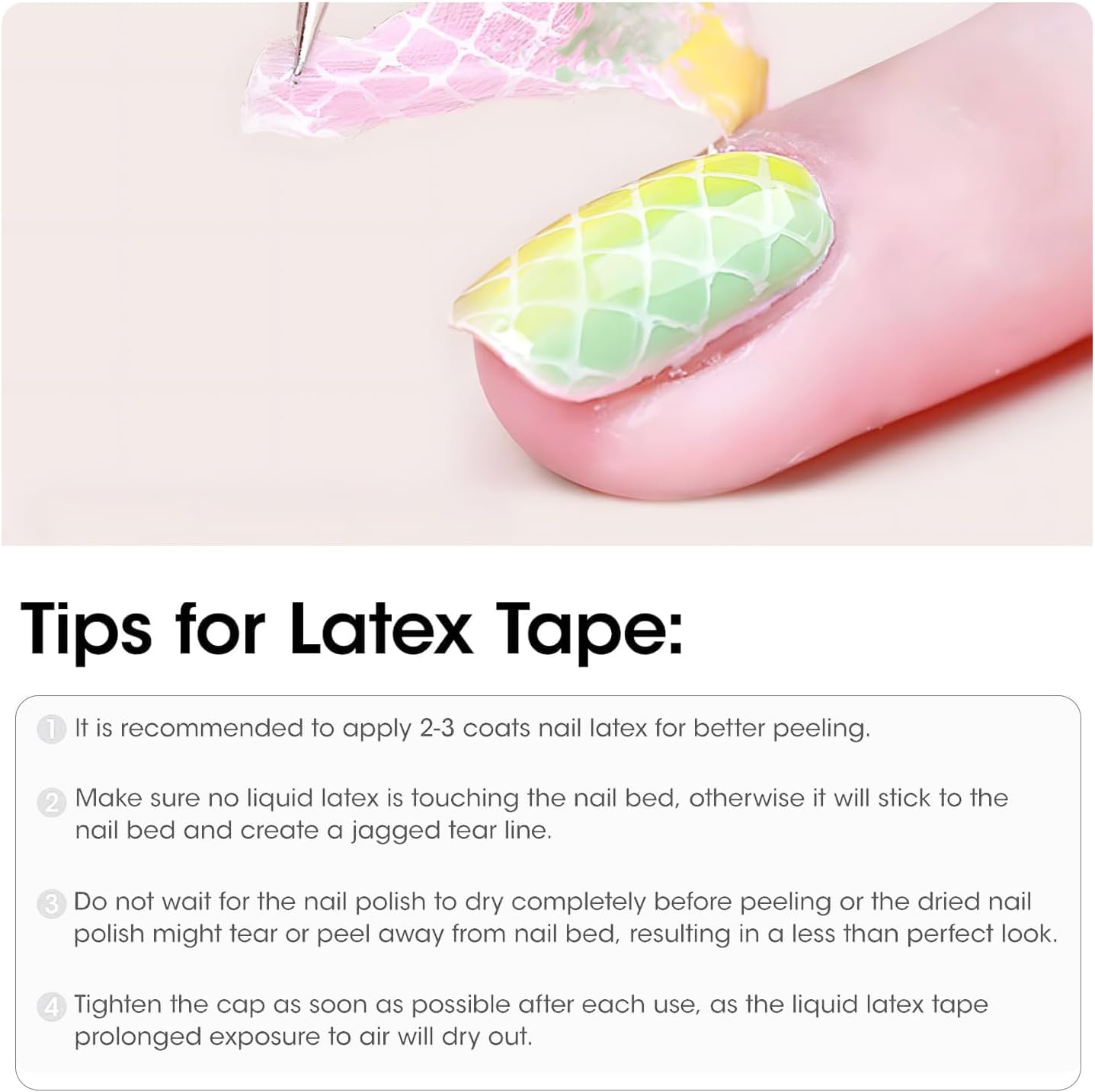 Vishine Liquid Latex for Nails, 2Pcs 16Ml Peel off Cuticle Guard with Stick, Skin Barrier Protector Latex Tape for Gel Nail Polish Manicure Nails Design image number 4