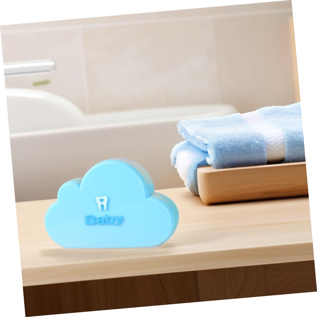 Keepsake Tooth Box Cute Tooth Holder for Boys Safe Material First Haircut Showers Birthdays image number 1