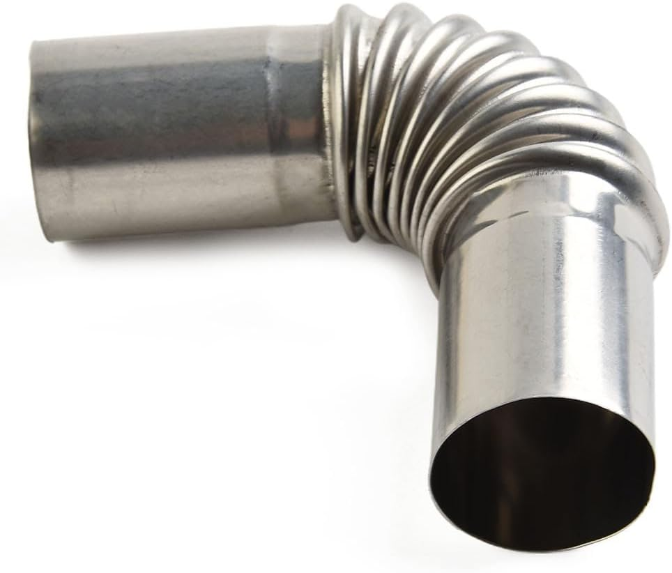 Silver Diesel Heater Exhaust Pipe,Stainless Steel 24Mm Air Diesel Parking Heater,Exhaust Pipe Connectorfor Webasto Eberspacher Diesel Boat Heater 13Cm Exhaust Pipes and Tips,Exhaust and Emission image number 5