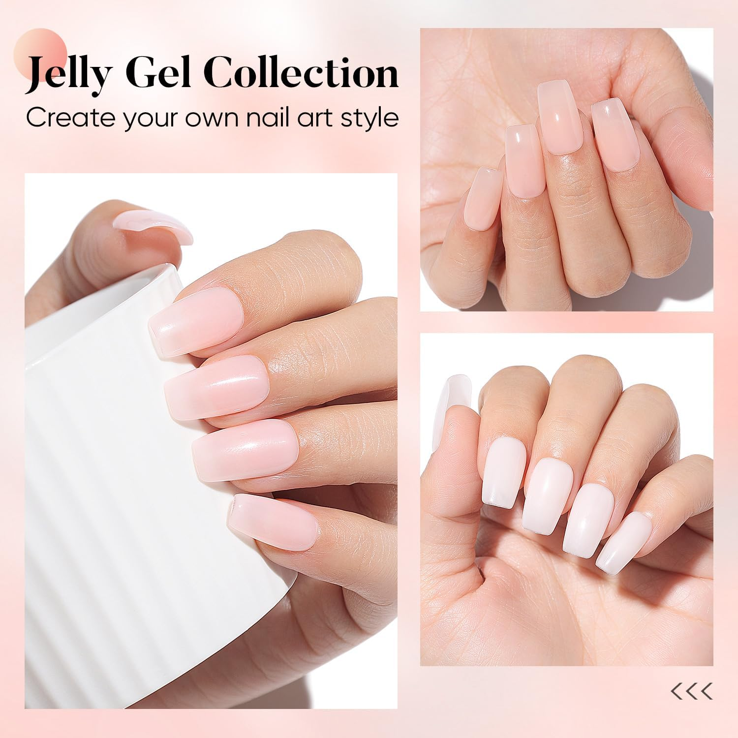 Nicedeco 2-Step Gel Nail Polish, Hema Free, Cruelty Free, High Gloss Long Lasting Soak off LED U V Gel Polish 6 Pcs 5Ml Kit 48 image number 1