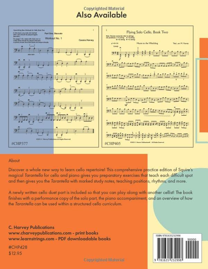 The Squire Tarantella for Cello Practice Edition