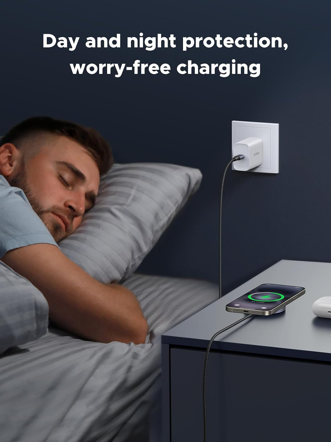 UGREEN Qi2 15W Wireless Charging Pad 1.5M, Magflow Wireless Charger Magsafe Compatible, Magsafe Charger, for Iphone 16/15/14/13/12 and Airpods image number 6