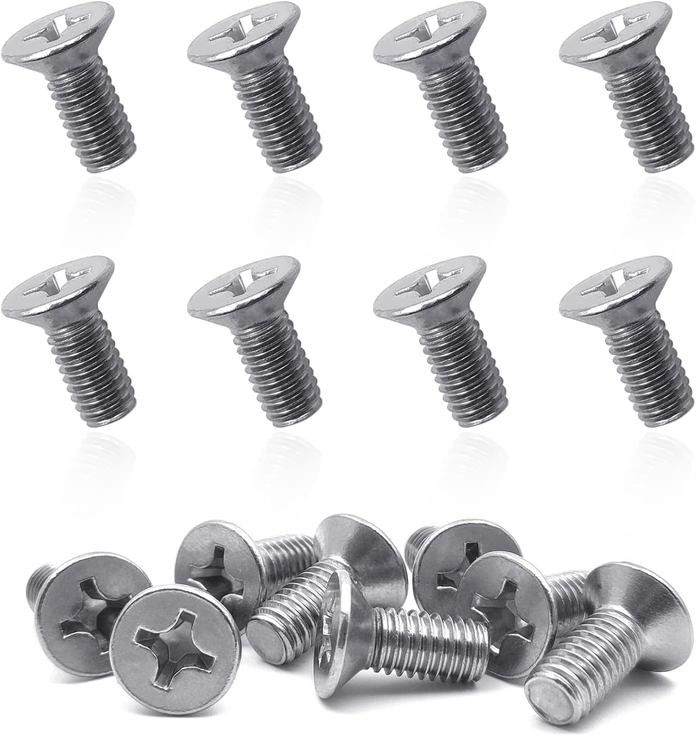 8Pcs Screw Rotor Brake Disc Retaining 93600-06014-0H- Compatible with Honda, Acura, Volkswagen, Audi,Hyundai and Kia Models, Stainless Steel Retaining Screws for Front and Rear image number 1