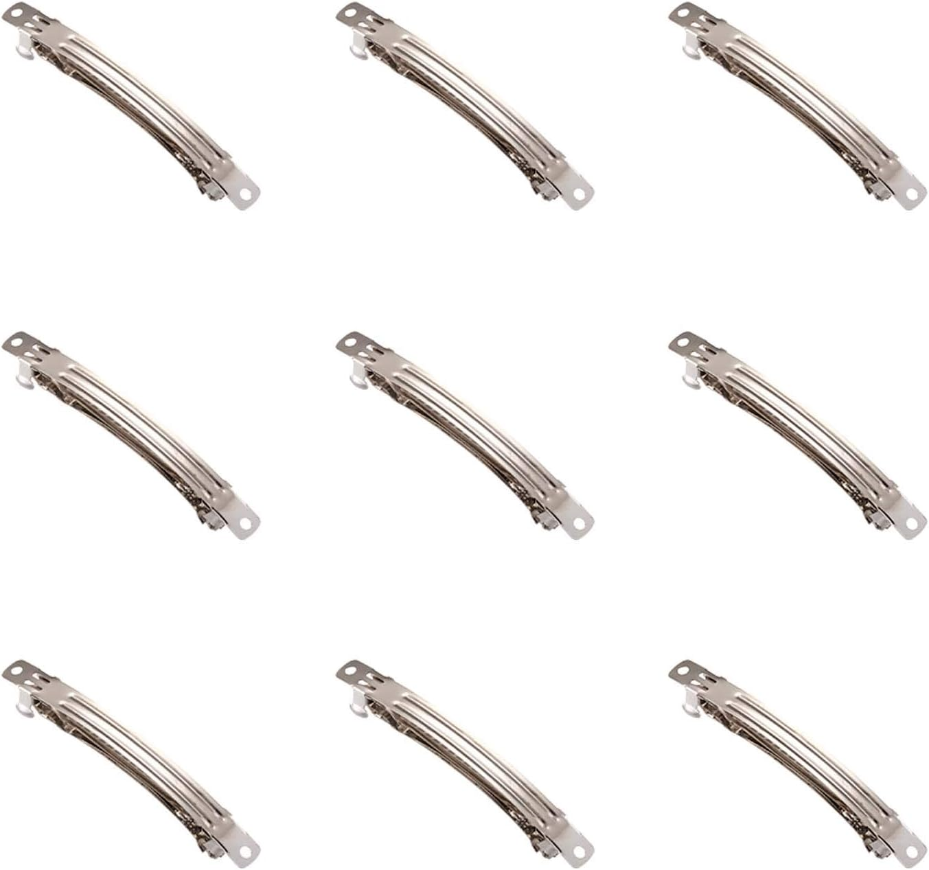 FASHEWELRY Hair Clip, 120Pcs Alligator Iron Hair Clips, 12 Style, 3 Colors, Hair Barrette Blanks for Bows Making, Hair Accessories, Size 31X8X8Mm-57X11X10Mm, for Women