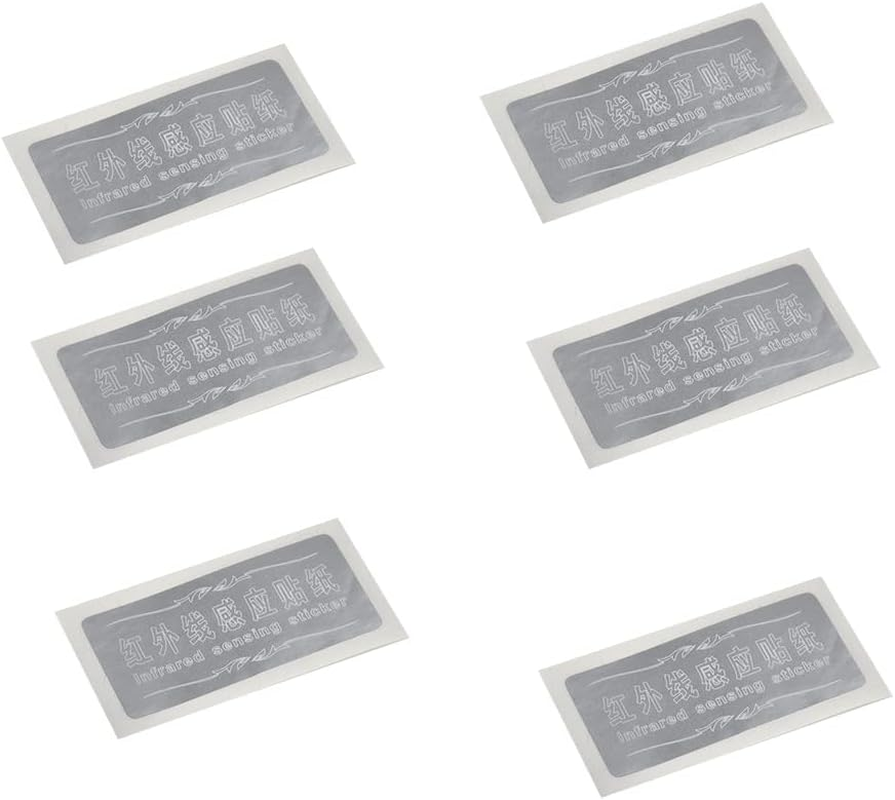 LZLRUN 6Pcs Infrared Sensing Silver Stickers for LED Projector Car Door Step Courtesy Welcome Led Lights (Silver Infrade Sensor Stickers)