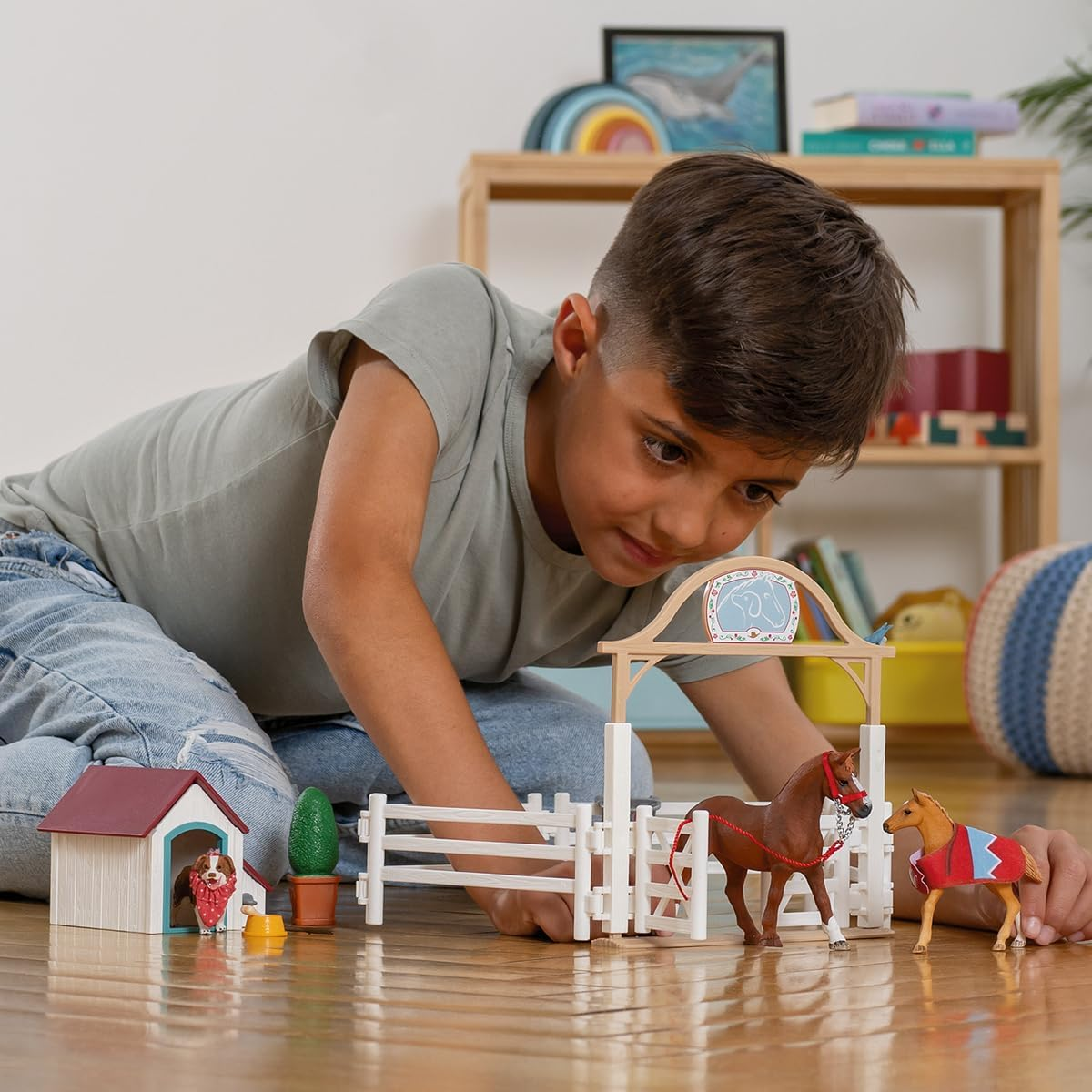 Schleich&reg; 42458 Horse Club Hannahs Guest Horses with Ruby , for Children from 5-12 Years, Horse Club Playset image number 1