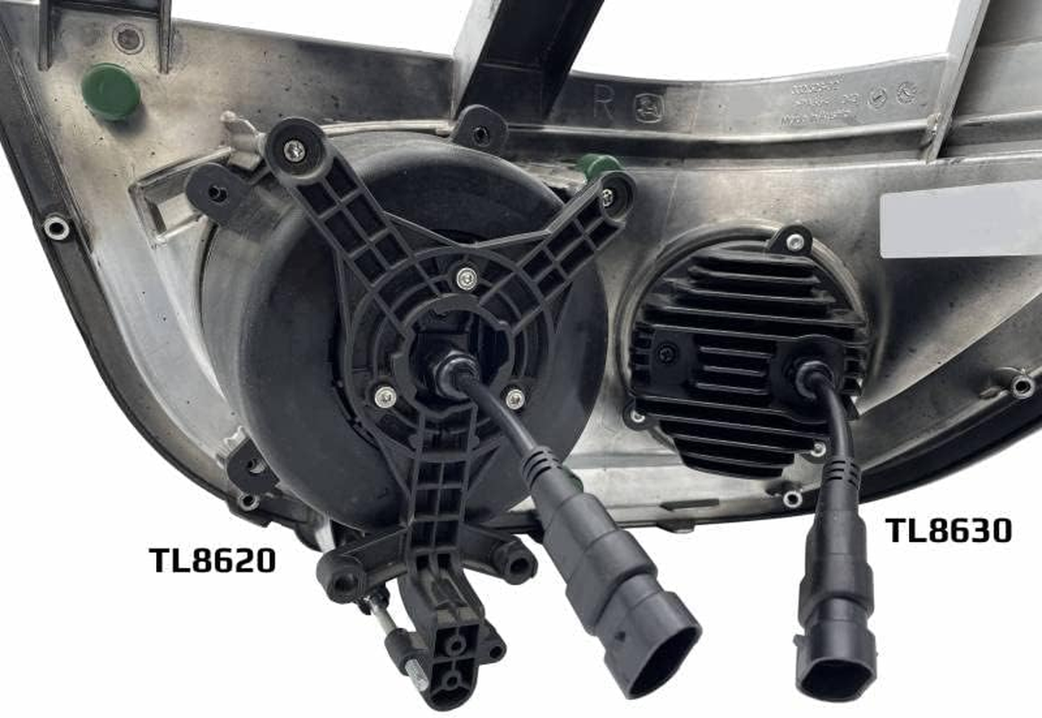 TIGERLIGHTS TL8620 12V LED Large round Headlight Compatible With/Replacement for John Deere 6105M, 6105R, 6110M, 6110R, 6115M, 6115R, 6120M, 6125M, 6130R AL206153 Flood Off-Road Light image number 3