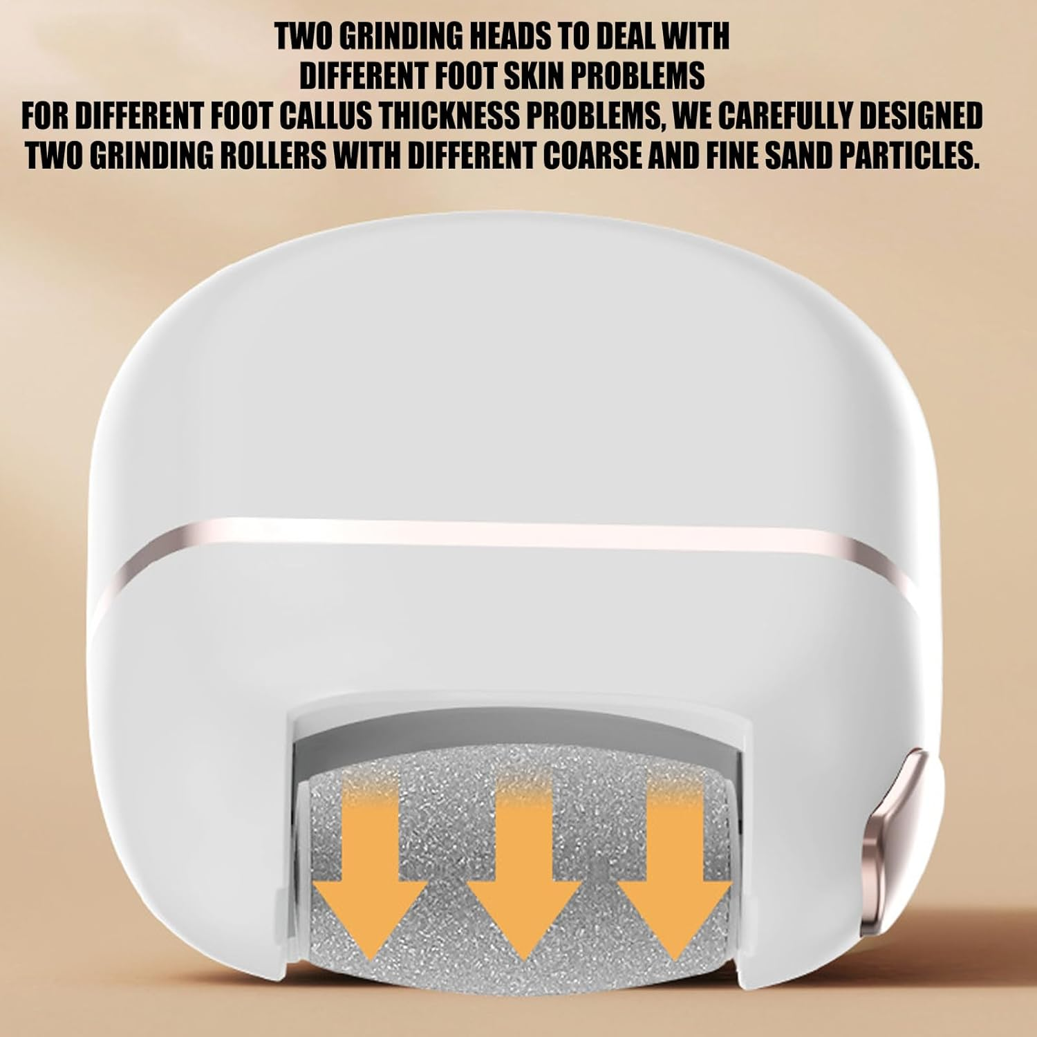 Feet Repair Grinding Device Exfoliate Scrubber Heel Polisher | Electric Foot File | Rechargeable Grinder Electric Foot Files for Dead Hard Cracked Dry Skin - Yellow image number 7