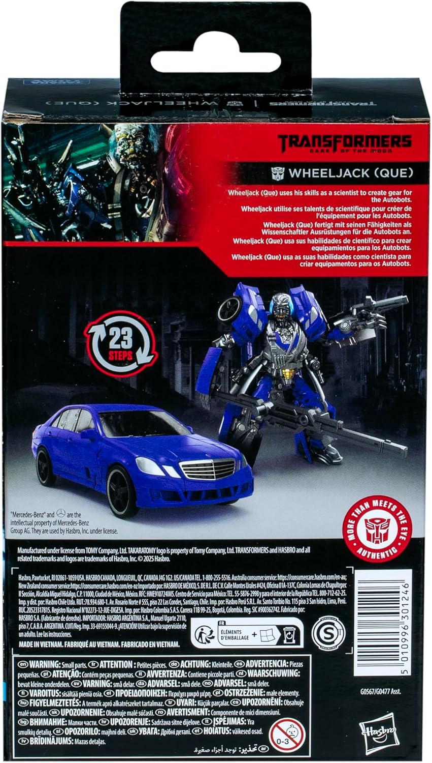 Transformers Toys Studio Series Deluxe Class Transformers: Dark of the Moon Wheeljack (Que), 4.5-Inch Converting Action Figure, Robot Toys, 8+