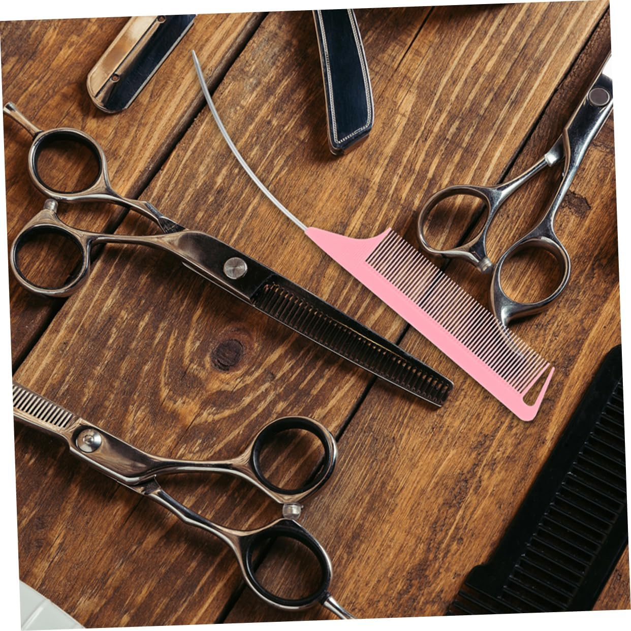 TOVINANNA 3Pcs Hair Styling Comb Set Curved Tail Fine Tooth for Hair Parting Highlighting and Updo Versatile Hairdresser Tools for Salon and Home Use Lightweight image number 5