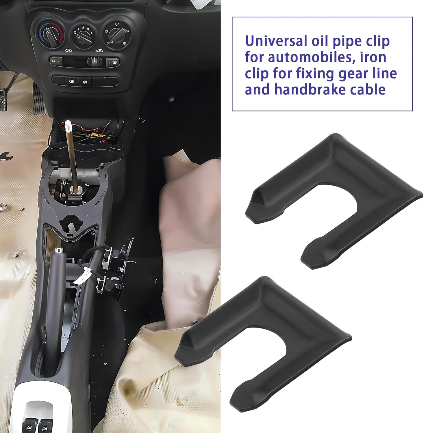 SG Store 8PCS Metal Brake Line Clips U Shaped Parking Hose Retaining Clip Flex Hose Line Clips Replacement for Trucks Cars Vehicles Black image number 2