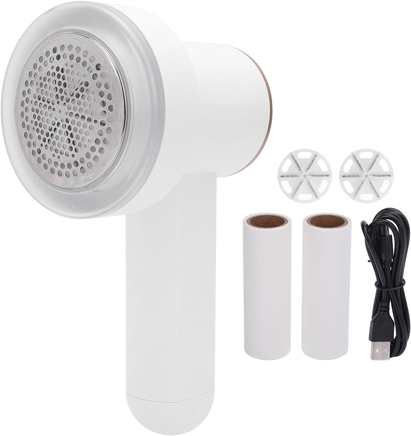 Electric Fabric Shaver & Lint Remover Rechargeable Fuzz Trimmer with 6 Leaf Blades LED Display Portable for Clothing Furniture Sweaters Couches