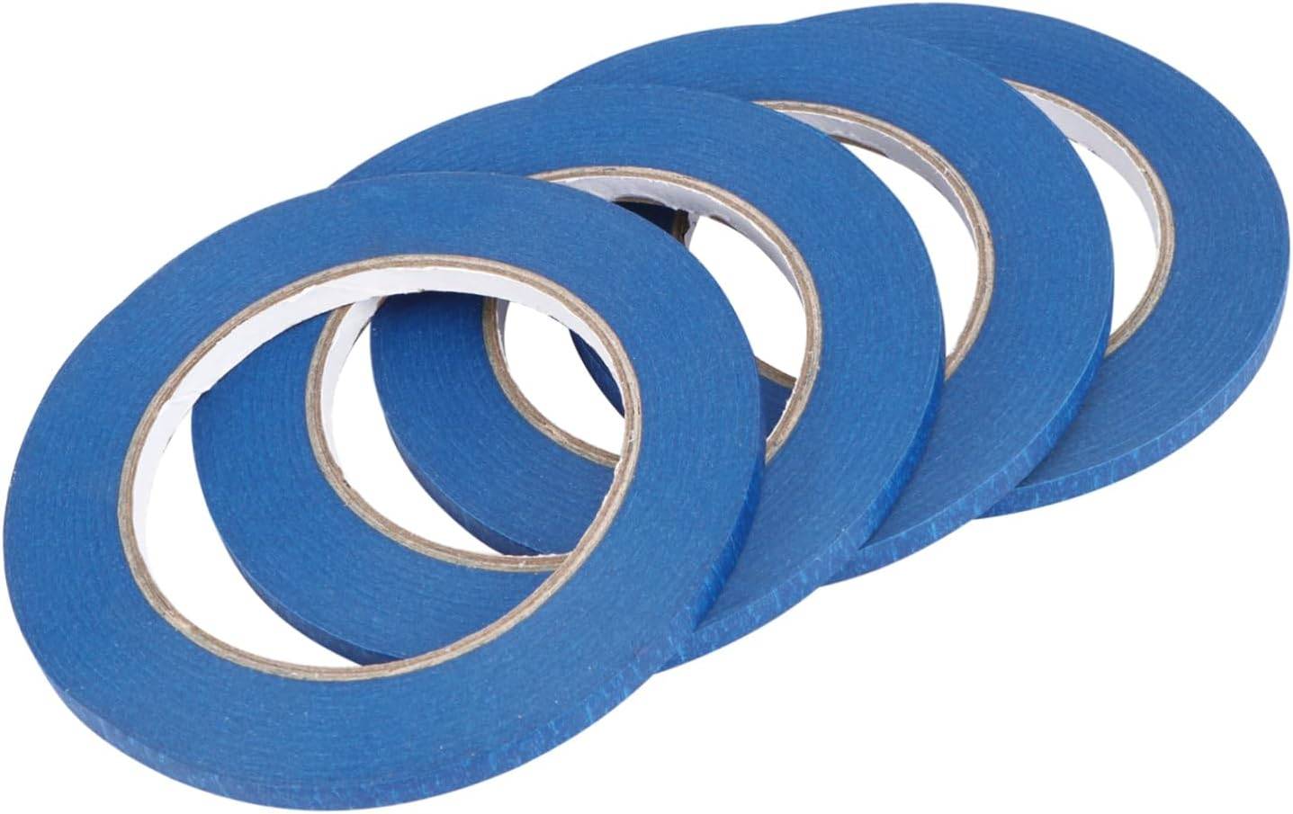 Heat-Resistant Blue Masking Tape 6Mm X 50M 4Pcs High Adhesion Adhesive Paper for Car Accessories 3D Printing and Indoor Automotive Use Summer Supplies image number 1