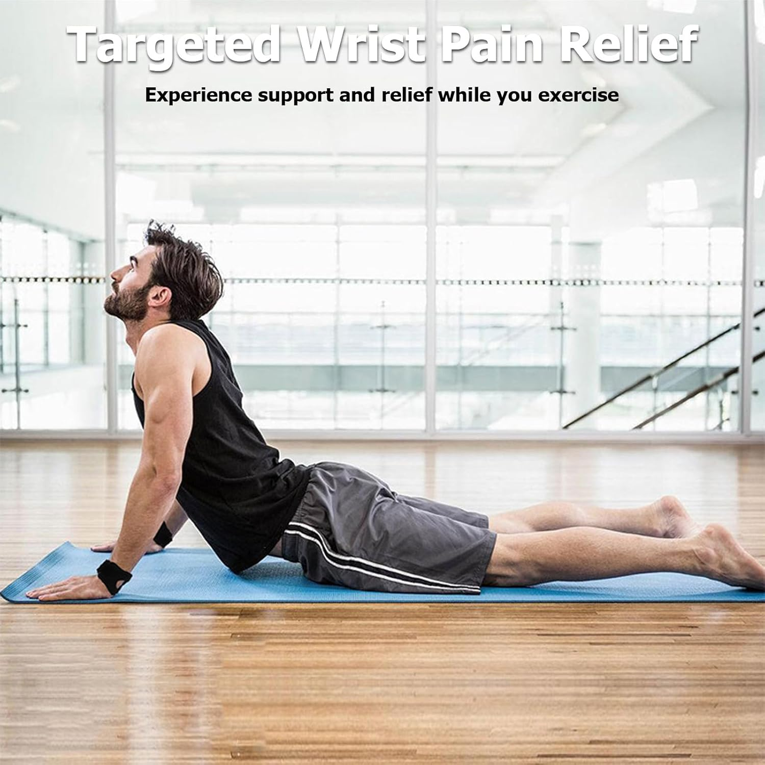 TFCC Wrist Brace Wrist Widget - Adjustable Flexible Wrist Straps with Holes, Hand & Wrist Support for Weight Bearing Strain Sport Pain Relief, Fits TFCC Tears, Left & Right Wrist Band (L/XL) image number 3