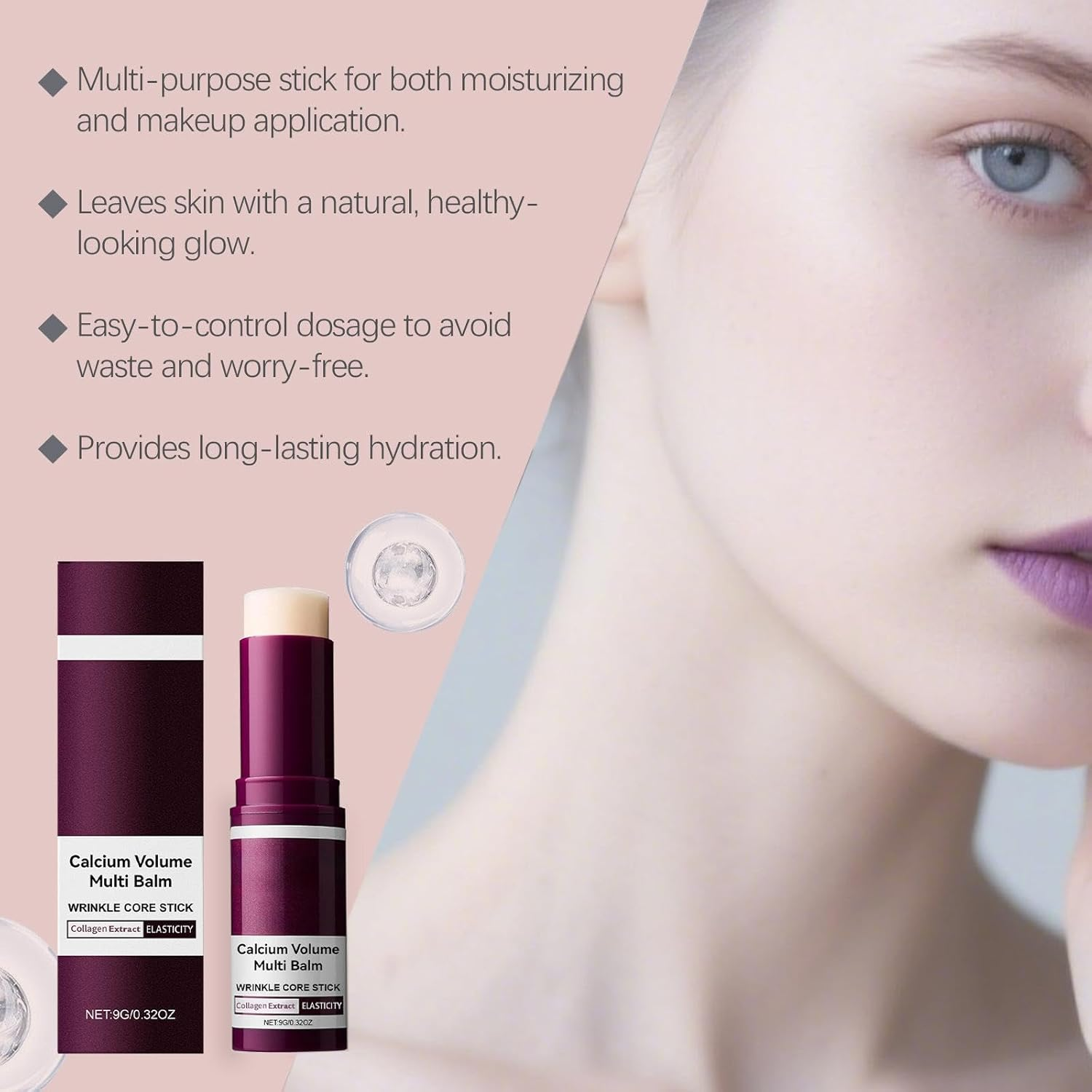 "Abbraccia" Multi Balm Moisturizing,Smooth,Compact for All Skin Types Sturdy Multipurpose for Eyes Lip Neck for Women Girl image number 3