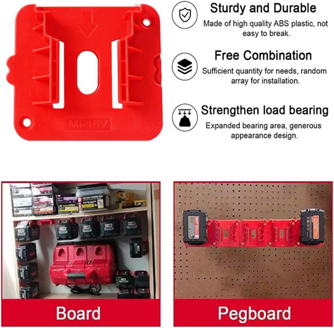 AIMALL 10PCS Milwaukee M1818V Battery Dock Seat - Compatible with M1848-11-1815 Battery Base for Pylon Dock image number 2