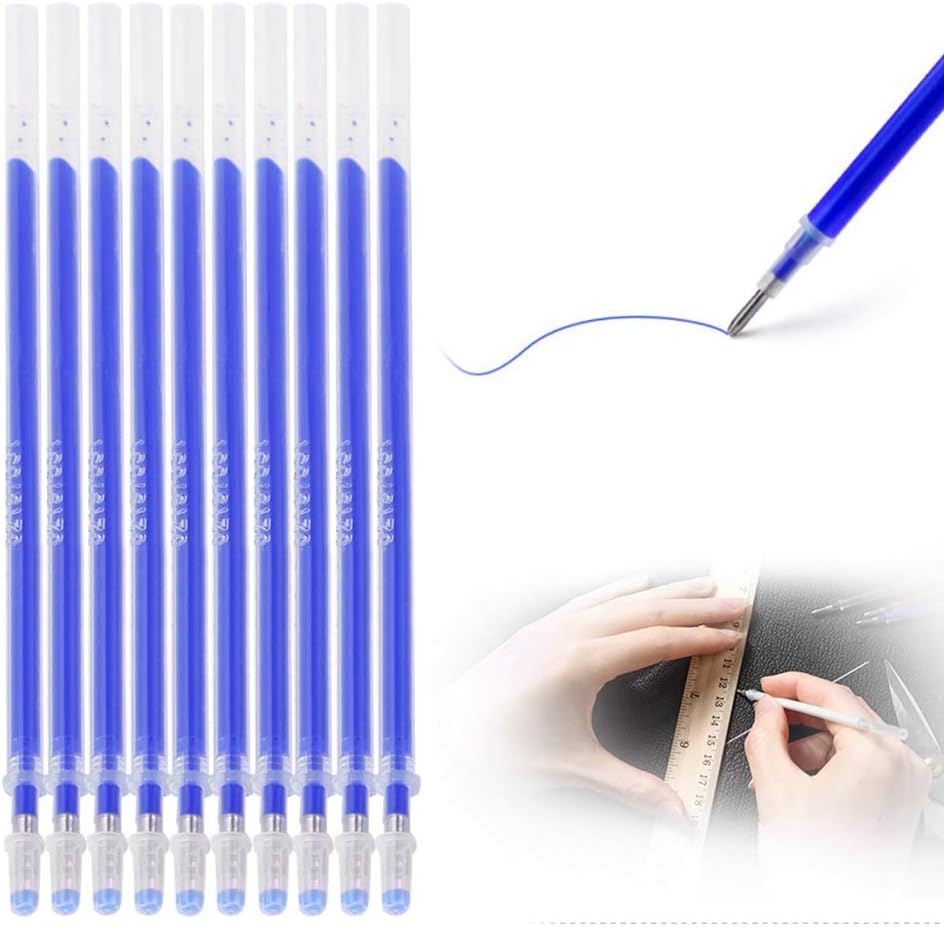 100Pcs Heat Erasable Fabric Pens Heat Pens Blue High Temperature Disappearing Pen for Temporary Marking on Shoes, Clothing and Leather image number 4
