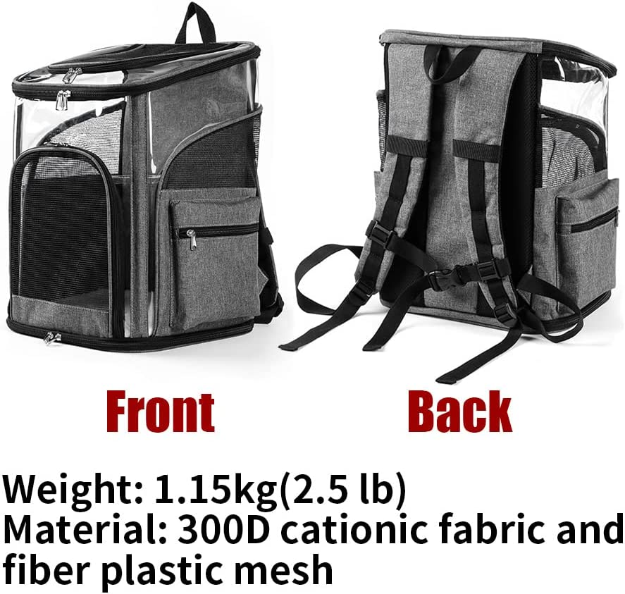 Life'Bea Cat Pet Carrier Backpack - Dog Puppy Travel Space Carrier Bag - Intimate Design & Easy Access for Pets - Breathable & Soft Backpacks - Ideal Use for Outdoor Trip (L) image number 2