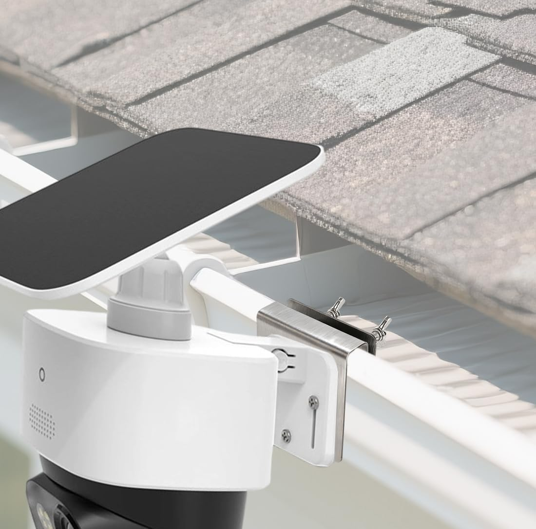 Universal Gutter Mount for Security Cameras, Durable Stainless Steel Surveillance Camera Mount No Drill Monitor Mounting Bracket with Screws Nuts & Washers image number 4