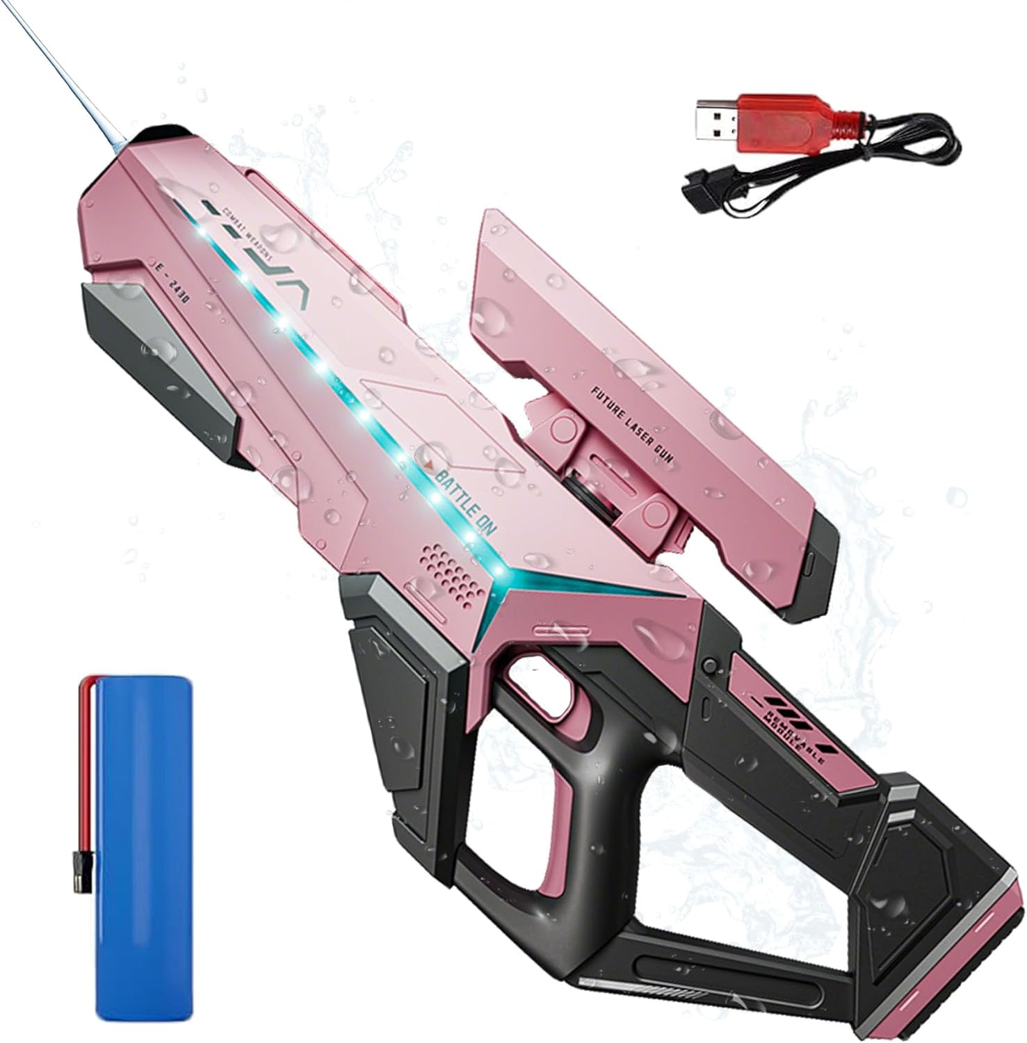 IGGDOQI Electric Water Guns for Adults Kids, 2025 Powerful Water Pistol with Automatic Suction Water, Waterproof Design, 10M-13M Long Range Squirt Gun, Summer Water Toys for Pool Party Beach Outdoor