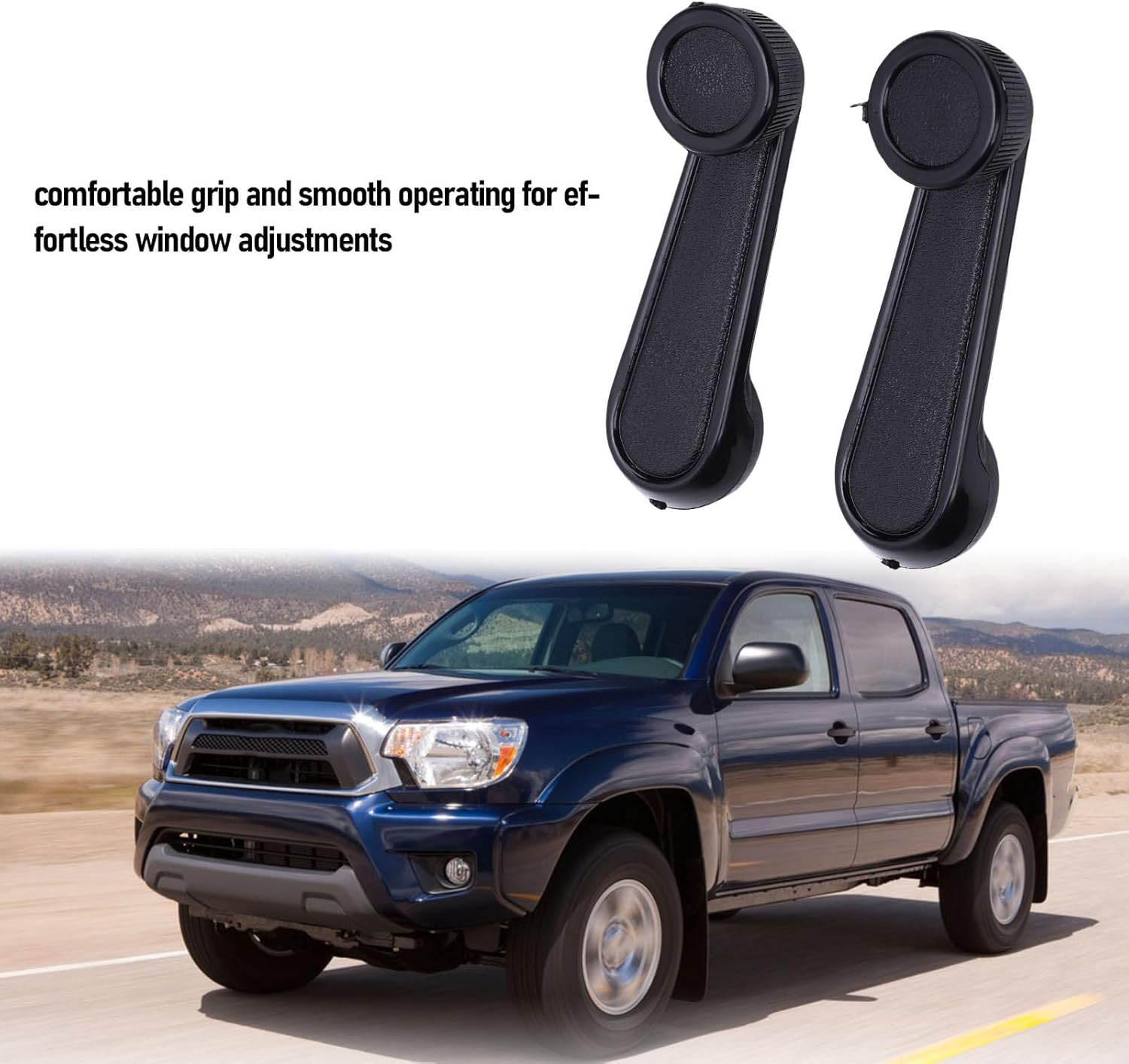 Interior Window Crank Handle, 6926004020B0 Car Window Winder Crank Door Handle Manual Regulator Replacement for ; for Tacoma (Black) - Black image number 2