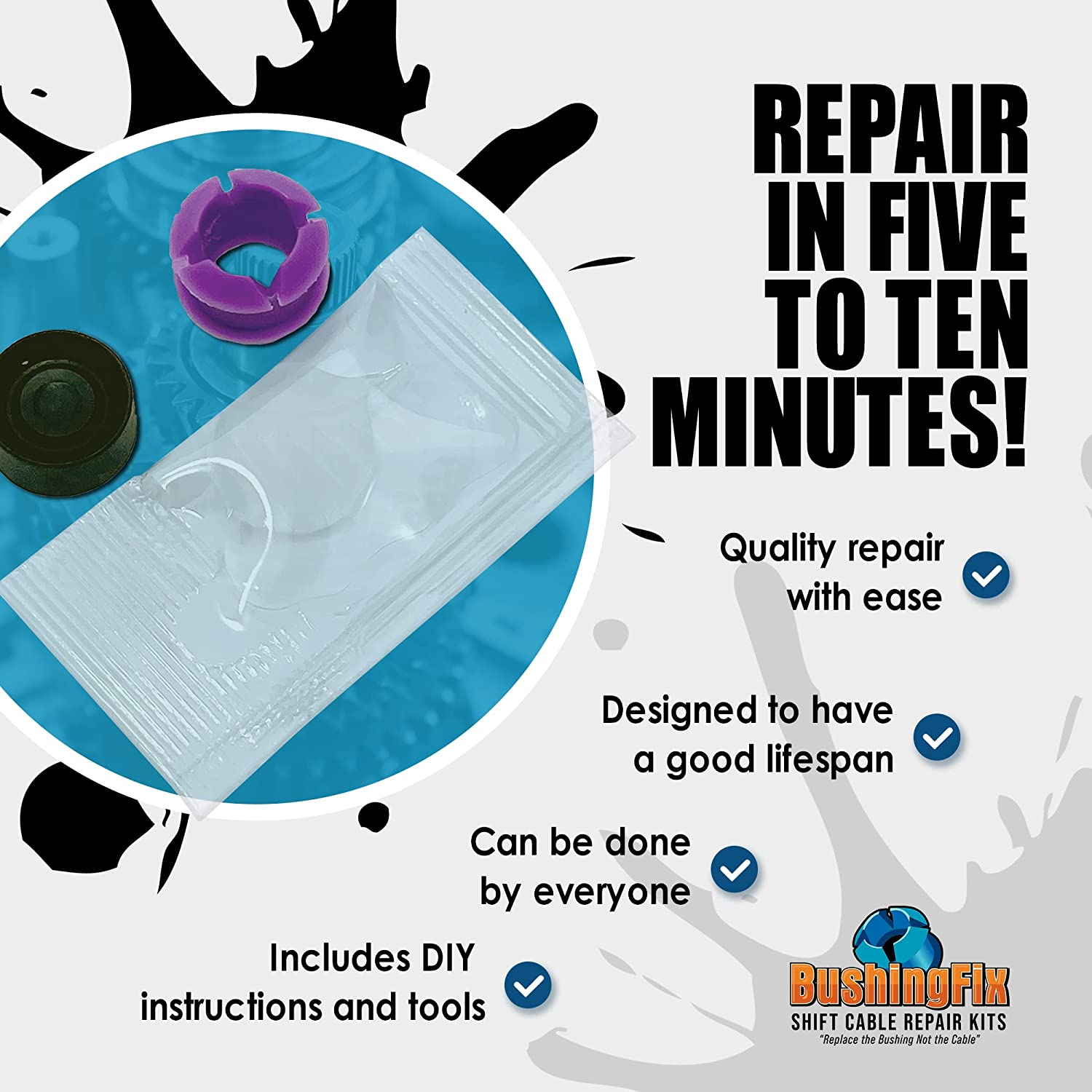 Bushing Fix Bp1Kit - Transmission Shift Cable Bushing Repair Kit image number 2