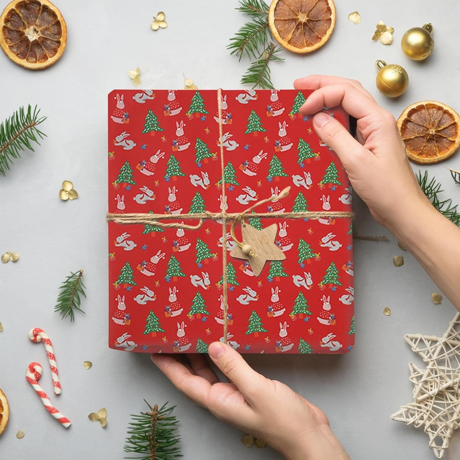 Christmas Wrapping Paper Kids,Snowflake Wrap Paper - Christmas Wrapping Paper Christmas Tree Pattern Wrap Paper for Boys Girls Kids