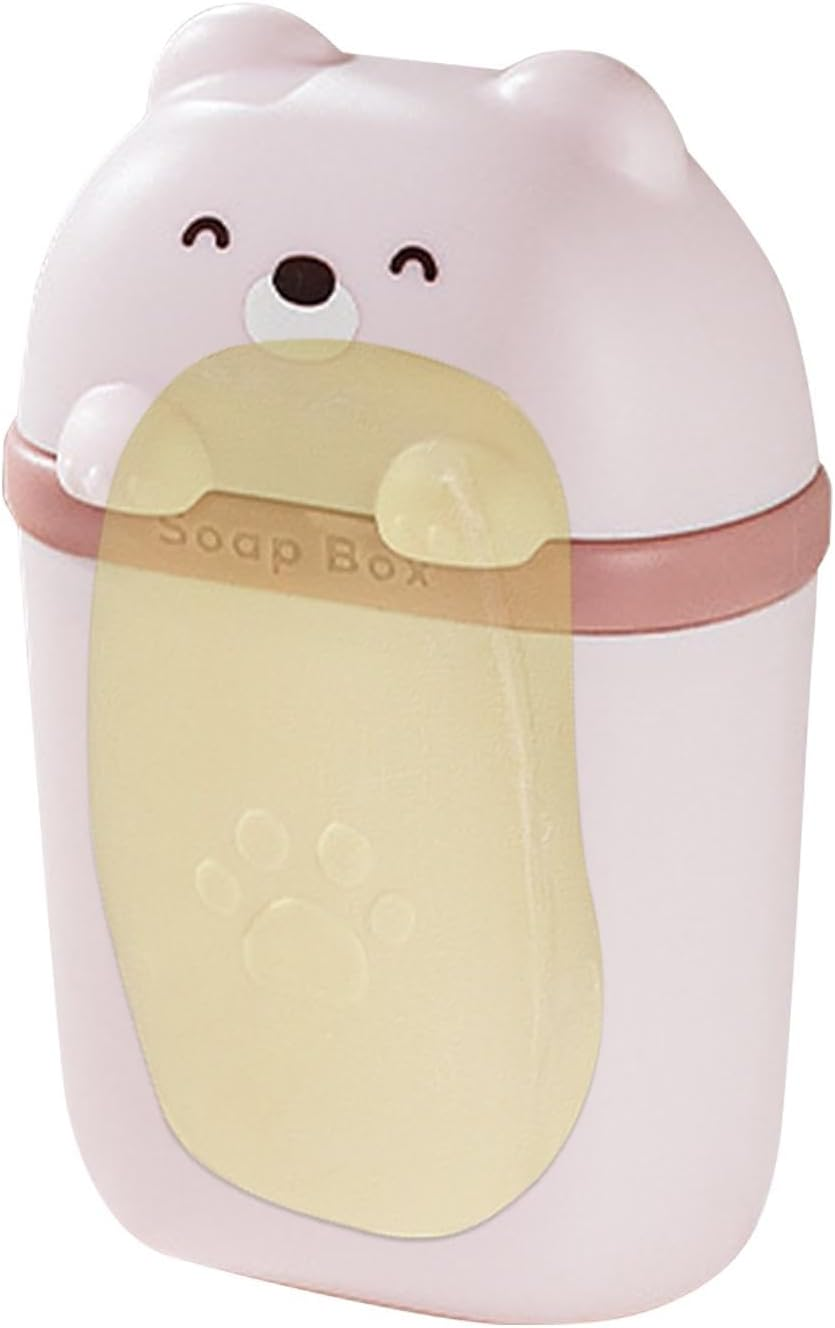 Shampoo Bar Holder Travel Case - Cleaner Bar Soap Holder,Efficient Draining Hole Design Shampoo Bar Holder for Gym - Pink image number 3