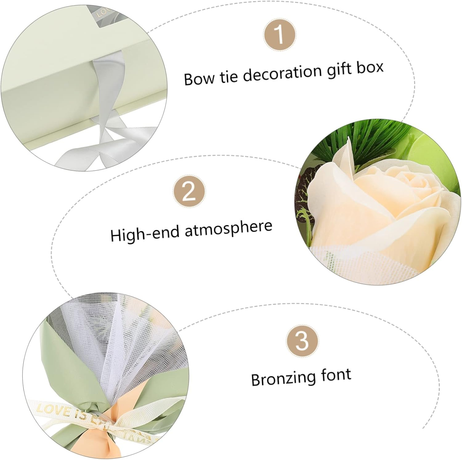 BELLIFFY 1Set Aromatherapy Soap Flower for Valentine'S Day Delicate Artificial Floral Arrangement Essential Oils for Mother'S Day Weddings and Special Occasions image number 2