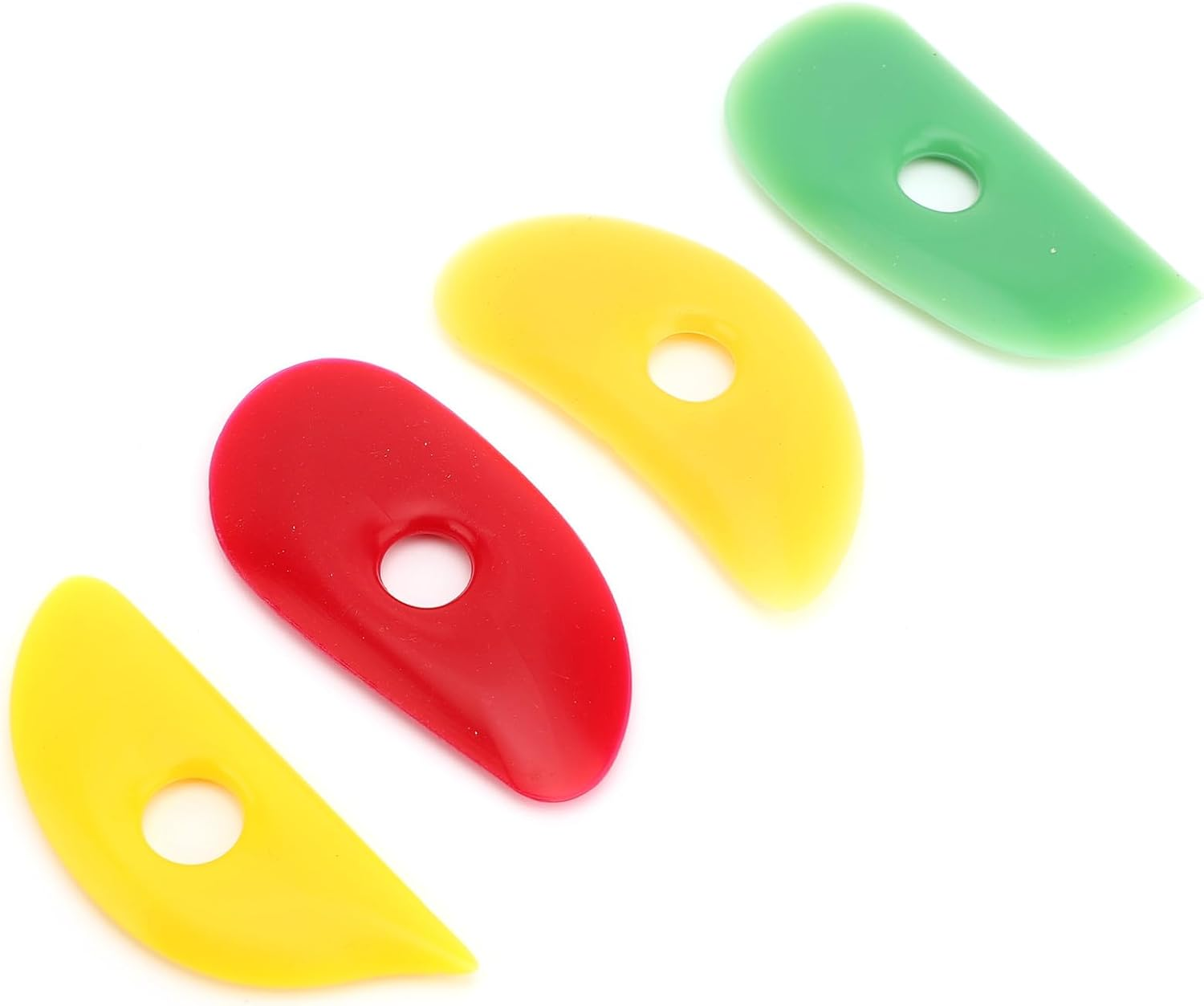 4 Colors Silicone Rib, Compact Size Lightweight Clay Shaping Tools Soft Rib for Pottery Ceramic Crafting Suitable for Sculpting Smoothing Shaping image number 3