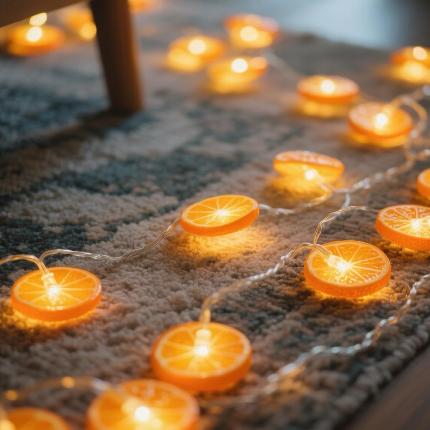 Taimeimao 3 M 20 LED Fairy Lights Orange, Lemon Decoration, Lemon Decoration Fairy Lights, Orange Slices Fairy Lights for Patio, Living Room, Bedroom, Party, Carnival, Indoor and Outdoor Use image number 6