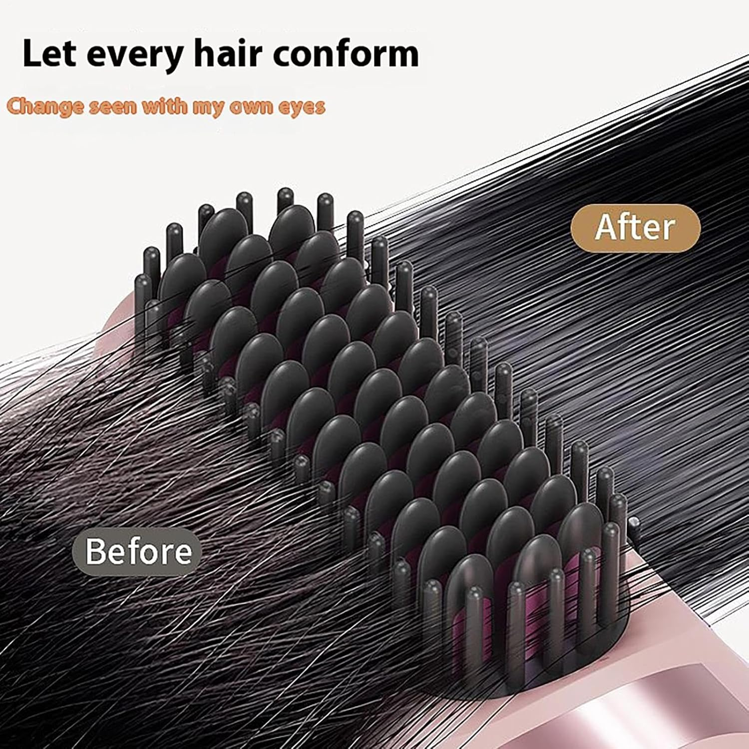 Nankoyal Rechargeable Hair Straightener | Wireless Curler Brush - 2-In-1 Temperature Adjustable Quick Styling Cordless Hair Straightener Brush for Home image number 1