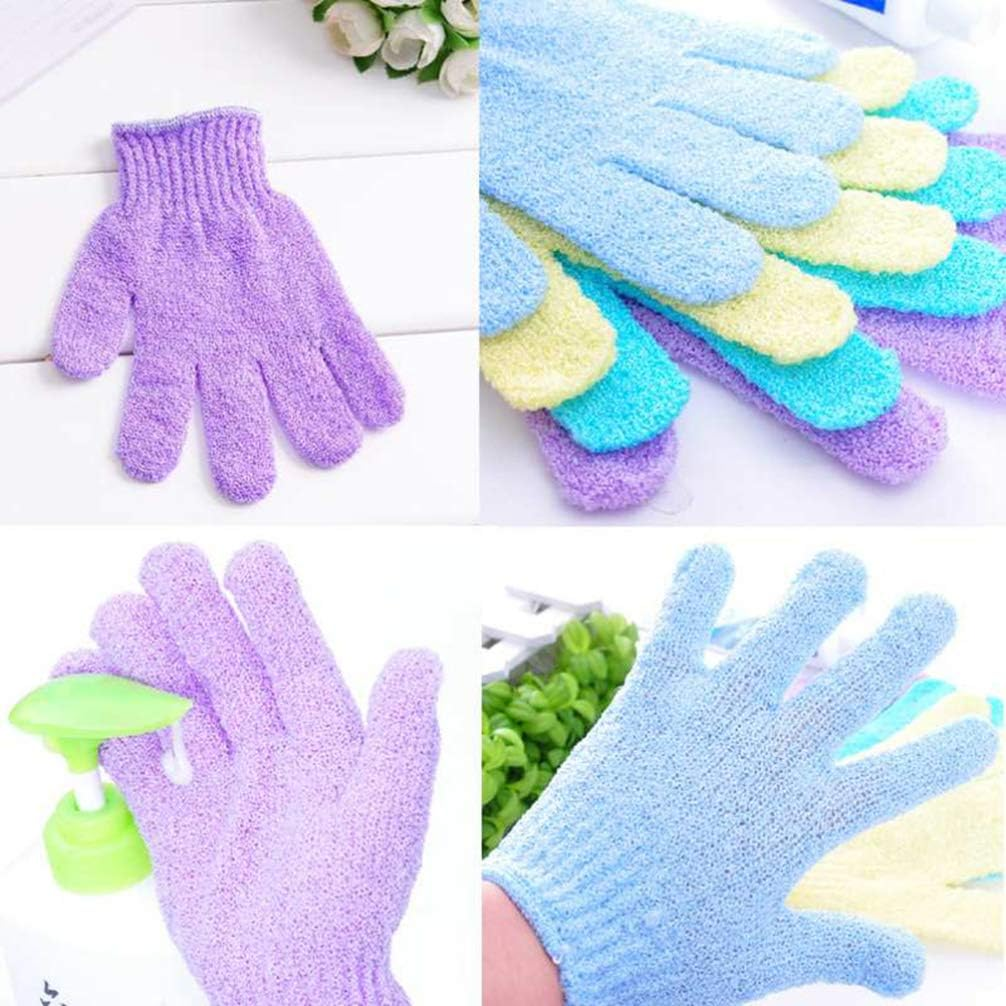 Cabilock 2Pcs Exfoliating Bath Gloves Nylon Shower Gloves for Body Scrub Use in Shower Bath image number 2
